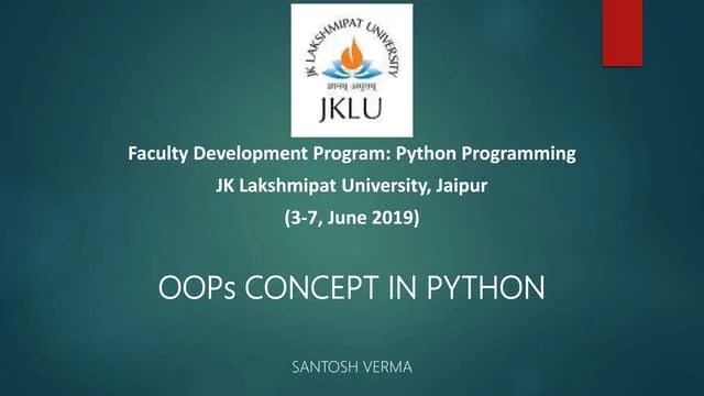 Class, Object And Inheritance In Python | PPTX