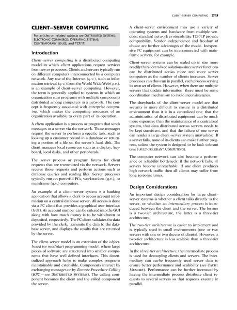 Client-Server Computing | PPT | Computer Networking | Computing