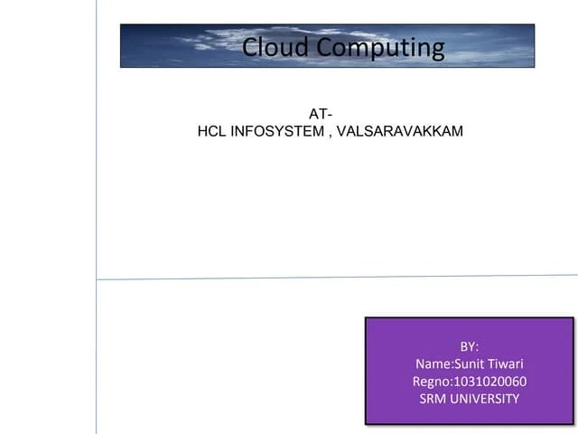 Cloud Computing Ppt