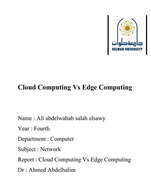 Cloud Computing Vs Edge Computing Pdf