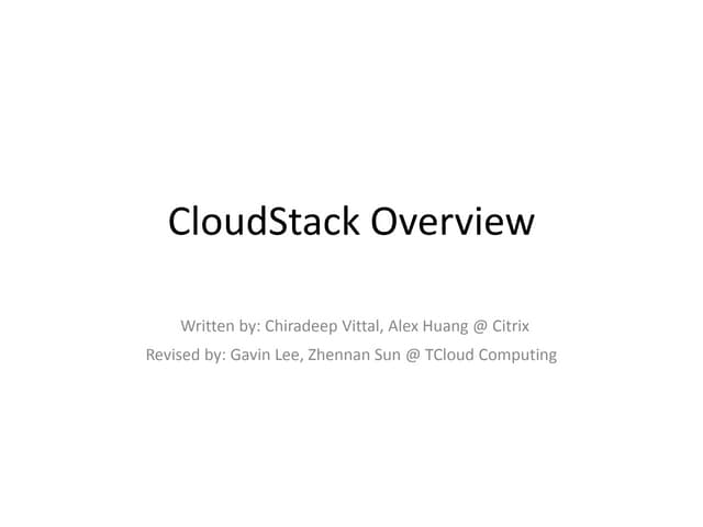 Cloud Stack Overview Pptx