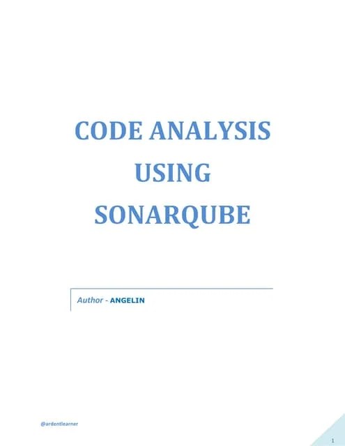 Java Source Code Analysis Using SonarQube | PDF