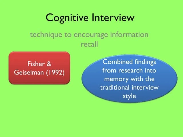 Cognitive Interview1 | PPTX