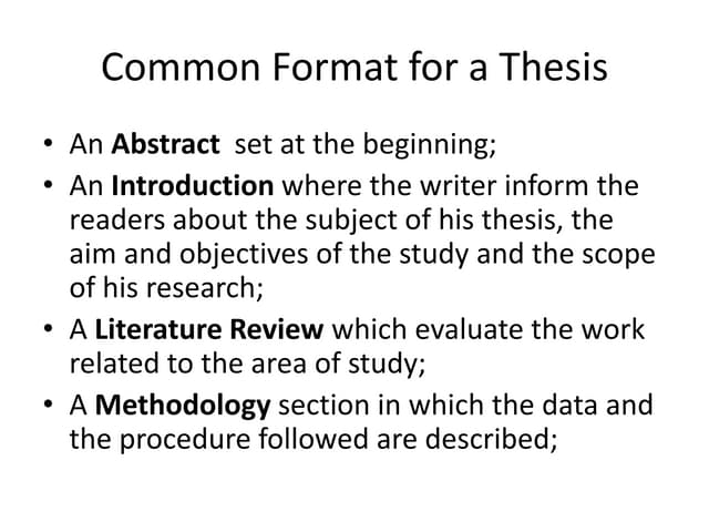 Basic Thesis Structure Pdf