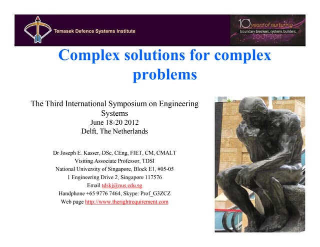 Complex Solutions For Complex Problems Pdf