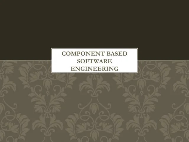Component Based Development Model | PPTX
