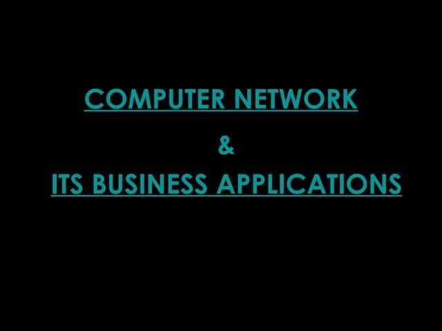 Computer Networking Ppt | PPTX