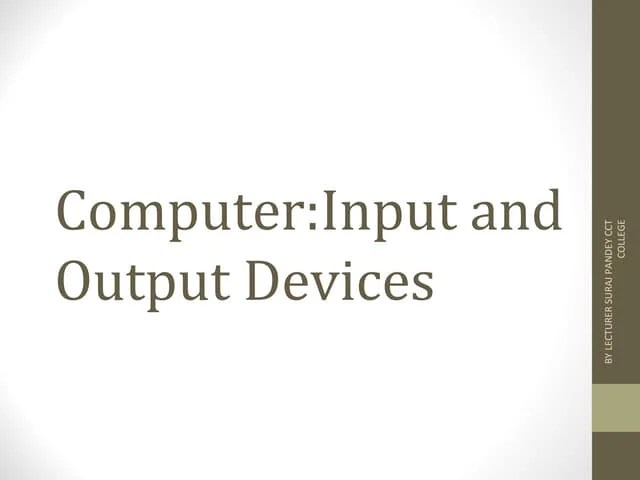 Input Output Device Of Computer.pdf