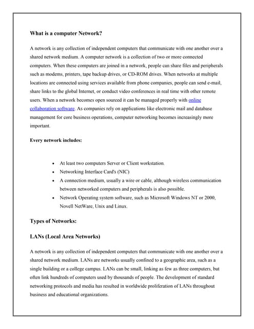Computer Network Unit 1 Notes Pdf