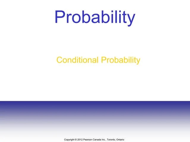 Conditional Probability Powerpoint Pptx