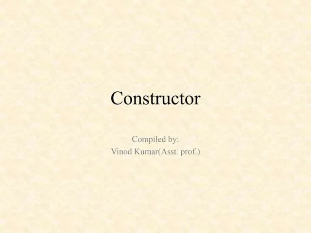 Object Oriented Programming | PPT