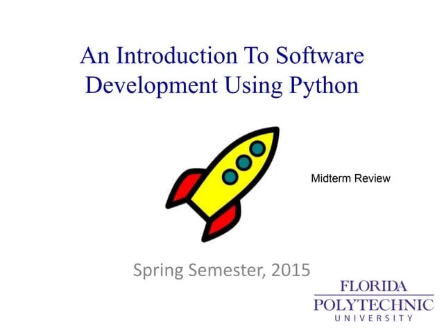 An Introduction To Software Development - Software Development Midterm ...