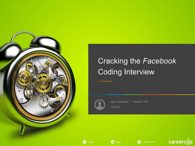 Cracking The Facebook Coding Interview | PPTX