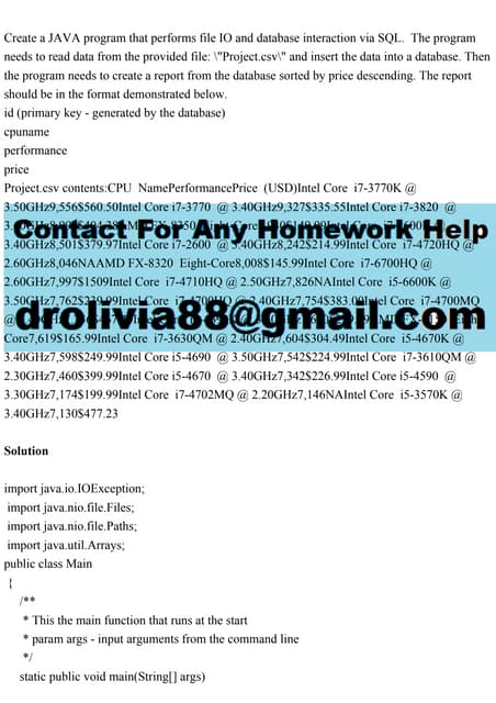 Create A JAVA Program That Performs File IO And Database Interaction.pdf