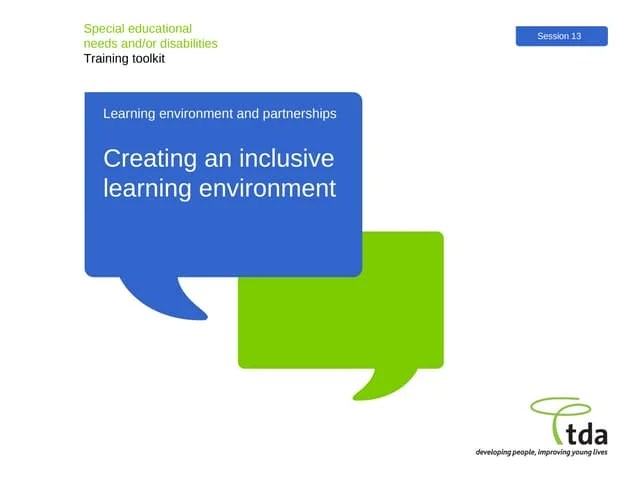 Creating An Inclusive Learning Environment - Session Thirteen | PPT
