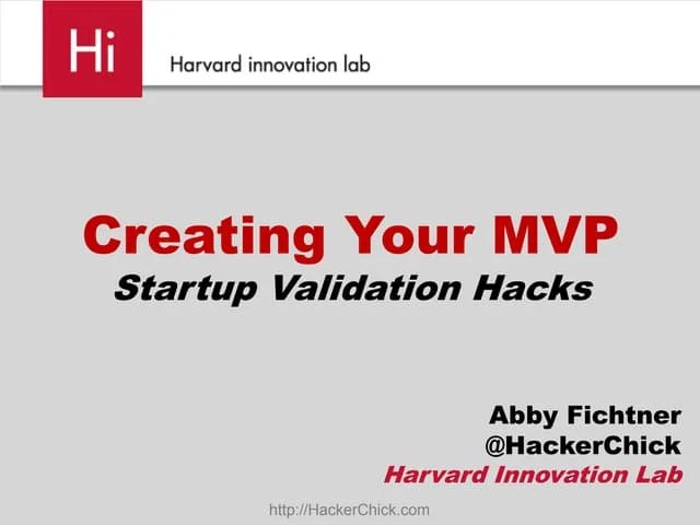 Creating Your MVP (or Startup Validation Hacks) | PDF | Internet For Beginners | Internet