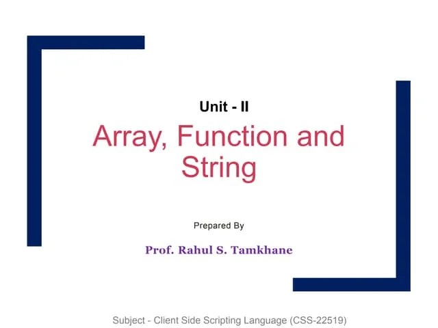 Css Unit Ii Array Function And String Pdf - 8K Vintage Images for Desktop