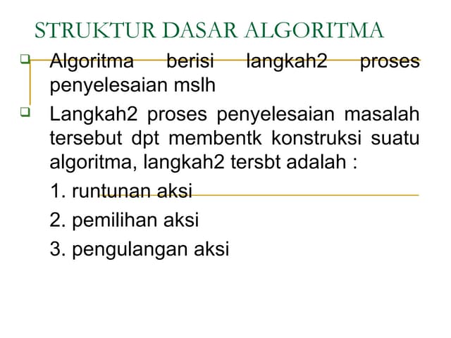 Dasar Dasar Algoritma | PPT