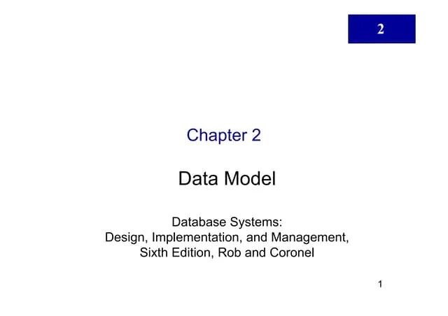 Database Design, Implementation, And Management -chapter02 | PDF