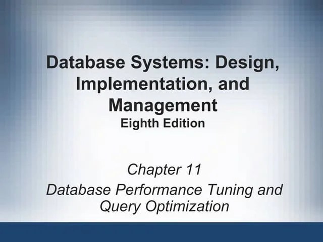 Database Performance Tuning And Query Optimization | PPT