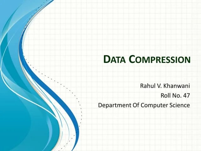 Data Compression Introduction | PPT