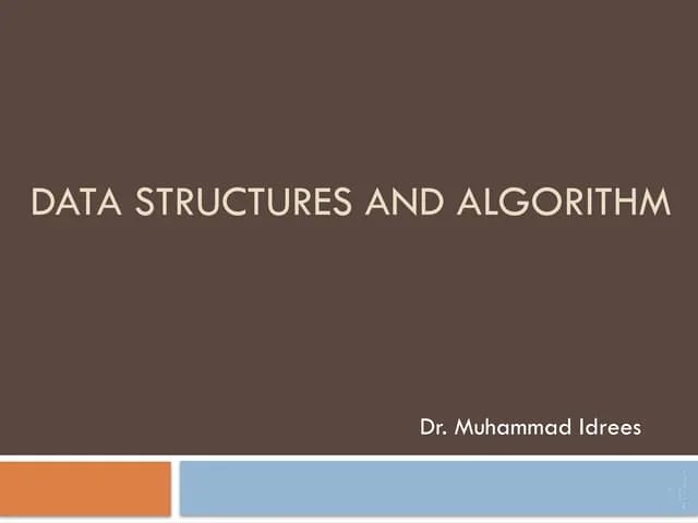 Introduction To Data Structure Ppt | PPTX