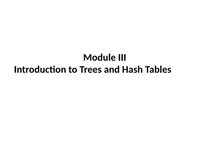 Data Structures Module 3 Binary Trees Binary Search Trees Tree ...