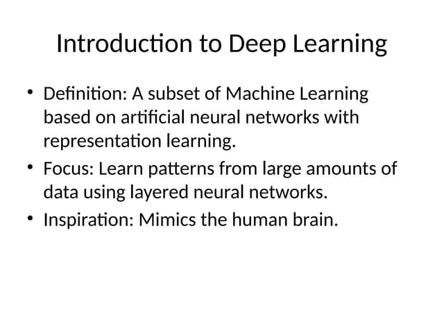 Deep Learning, Architecture Of Deep Learning | PPT