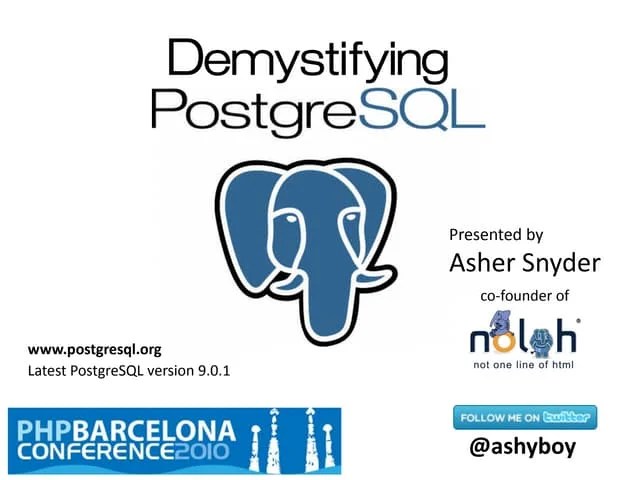 5mins Of Postgres E17 Demystifying Postgres For App Developers A Mental Model For Tables Indexes - Modern Geometric Design - Mobile