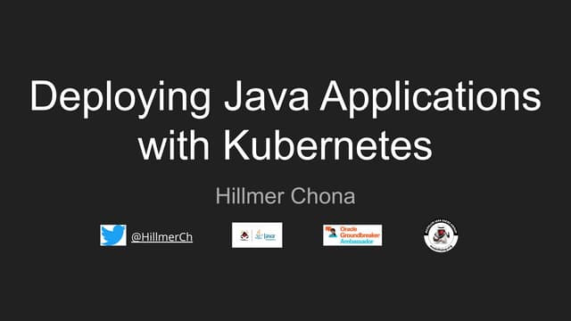 Deploying Java Applications With Kubernetes | PPT