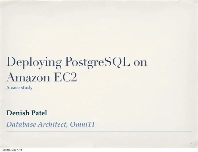 Deploying Postgre Sql On Amazon Ec2 | PDF | Cloud Computing | Internet
