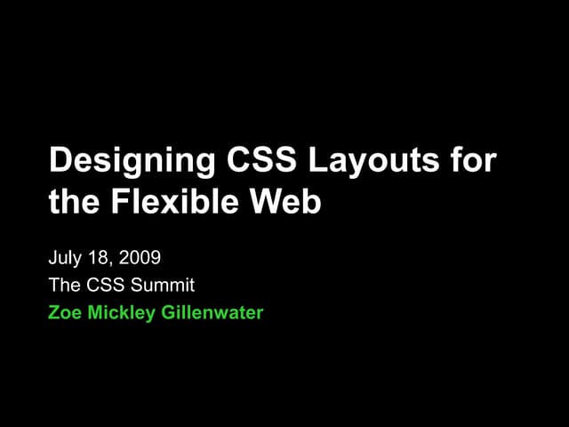 Designing CSS Layouts For The Flexible Web | PDF | Web Design And HTML | Internet