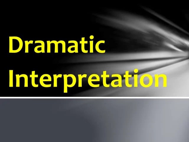 Dramatic Reading Pptx