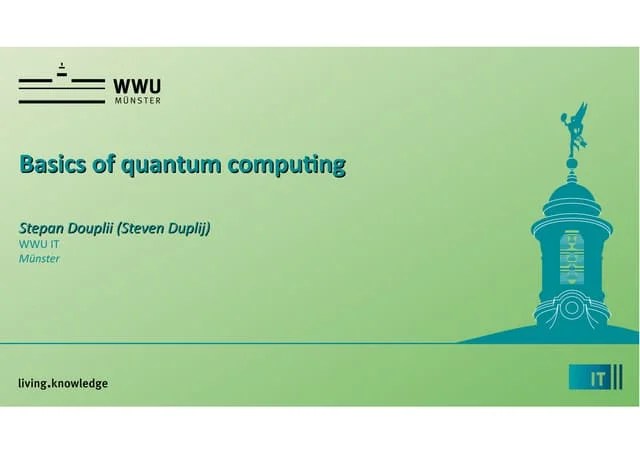 Steven Duplij Basics Of Quantum Computing Pdf