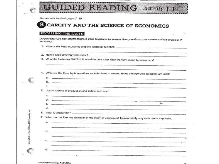What Is Economics Chapter Ppt Video Online Download 19Download Download Guided reading activity 2-1 economic systems recalling the facts answers.