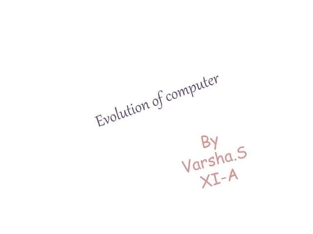 Evolution Of Computer Pdf Computing Technology Computing