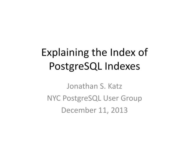 Indexing Complex PostgreSQL Data Types | PDF