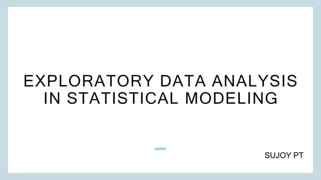 Exploratory Data Analysis.pptx For Data Analytics | PPTX | Databases ...