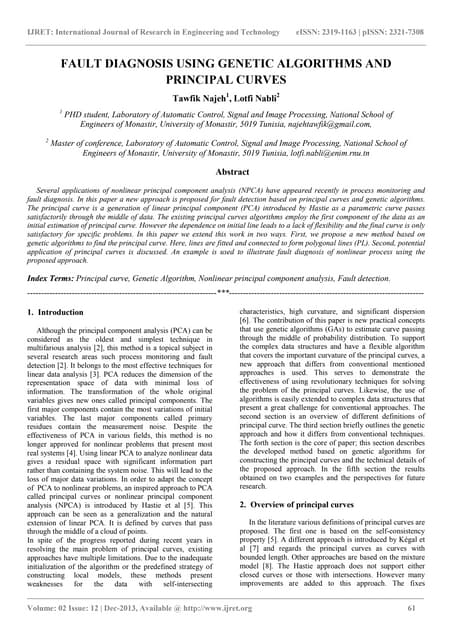 Fault Diagnosis Using Genetic Algorithms And | PDF