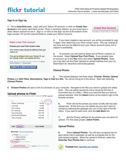 Flickr Tutorial Pdf