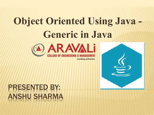 Generic Programming In Java Ppt