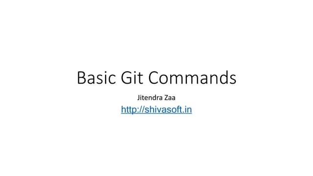 Basic Git Commands | PPTX