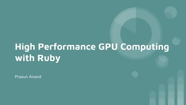 High Performance Gpu Computing With Ruby Pdf