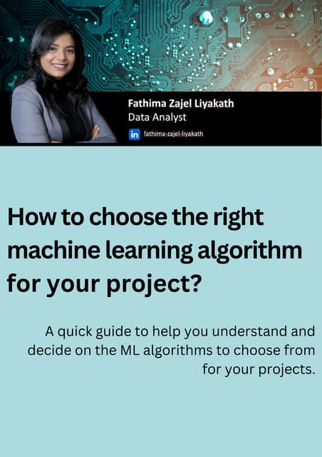 How To Choose The Right Machine Learning Algorithm For Your Project ...