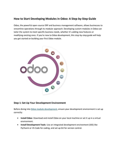 How To Start Developing Modules In Odoo.pdf