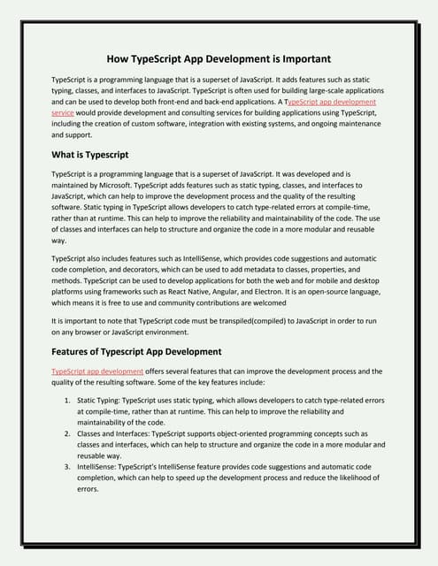 What Are The Best Features Of TypeScript.pdf