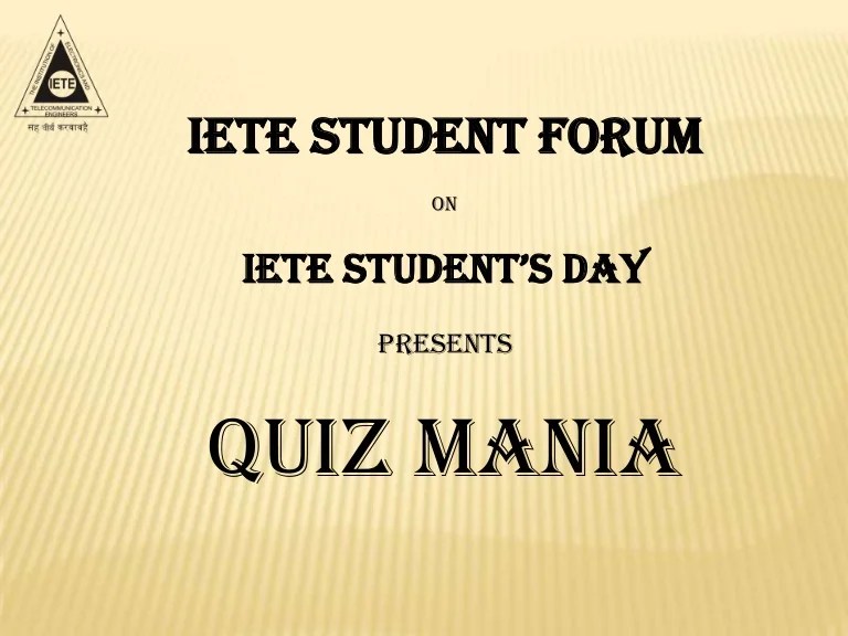 Iete Quiz