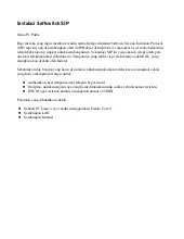 Prosedur instalasi server softswitch berbasis sip. Prosedur Instalasi Server Softswitch Berbasis SIP