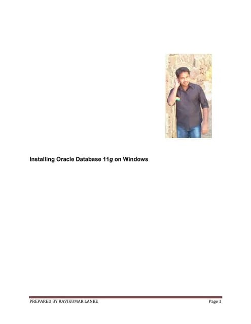 Installing Oracle Database 11g On Windows 7 | PDF