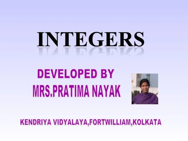 Introduction To Integers Ppt